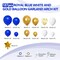 187PCS Royal Blue and Gold Balloons Arch Garland Kit, 5 10 12 18inch Royal Blue and Gold White Balloons with Gold Foil Balloons for Baby Shower Anniversary Wedding New Year Birthday Party Decorations